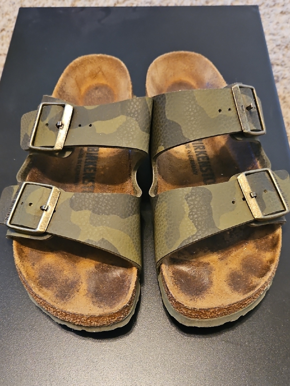 Camouflage Double-Buckle Slide Sandals